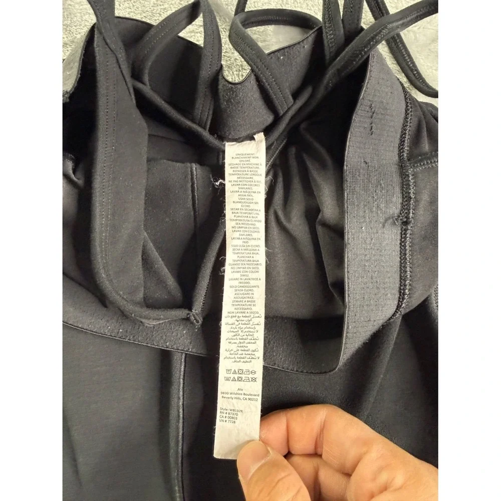 Alo Yoga Alosoft Suns Out Romper Black XXS Athletic Bodysuit W8137R